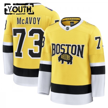 Boston Bruins Hockeydrakt 2025-26 Fanatics NHL Stadium Series Premium Charlie Mcavoy Gold - Barn