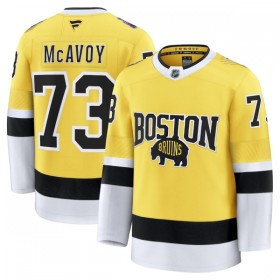 Boston Bruins Hockeydrakt 2025-26 Fanatics NHL Stadium Series Premium Charlie Mcavoy Gold - Herre