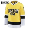Boston Bruins Hockeydrakt 2025-26 Fanatics NHL Stadium Series Premium Jeremy Swayman Gold - Barn