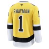 Boston Bruins Hockeydrakt 2025-26 Fanatics NHL Stadium Series Premium Jeremy Swayman Gold - Herre