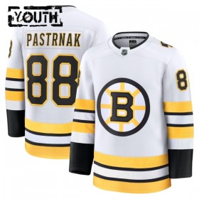 Boston Bruins Hockeydrakt 2025-26 Fanatics Premium David Pastrnak Hvit Borte - Barn