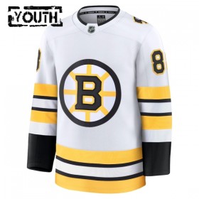 Boston Bruins Hockeydrakt 2025-26 Fanatics Premium David Pastrnak Hvit Borte - Barn