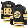 Boston Bruins Hockeydrakt 2025-26 Fanatics Premium David Pastrnak Svart Hjemme - Barn