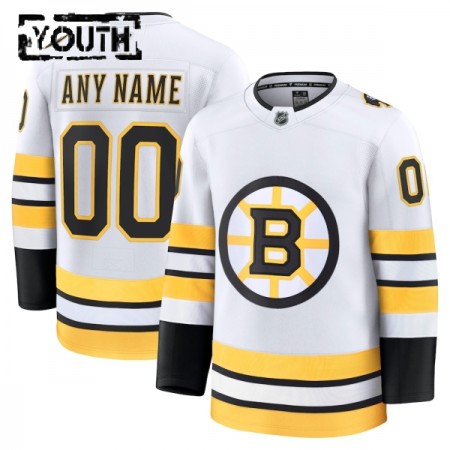 Boston Bruins Hockeydrakt Custom 2025-26 Fanatics Premium Hvit Borte - Barn