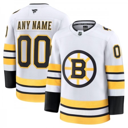 Boston Bruins Hockeydrakt Custom 2025-26 Fanatics Premium Hvit Borte - Herre