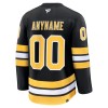 Boston Bruins Hockeydrakt Custom 2025-26 Fanatics Premium Svart Hjemme - Herre