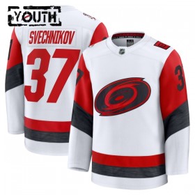 Carolina Hurricanes Hockeydrakt 2025-26 Fanatics Premium Andrei Svechnikov Hvit Borte - Barn