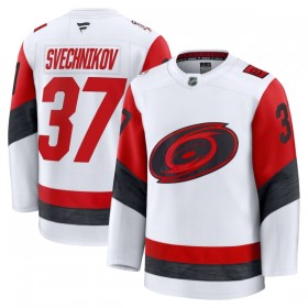 Carolina Hurricanes Hockeydrakt 2025-26 Fanatics Premium Andrei Svechnikov Hvit Borte - Herre