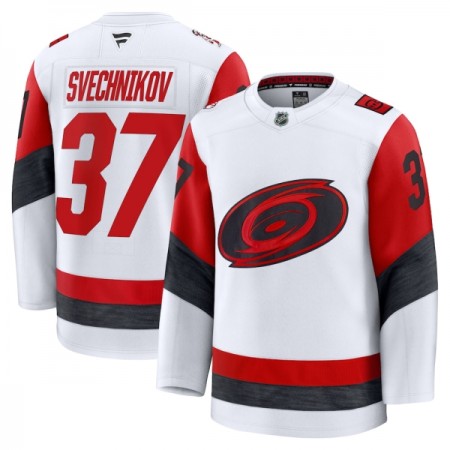 Carolina Hurricanes Hockeydrakt 2025-26 Fanatics Premium Andrei Svechnikov Hvit Borte - Herre