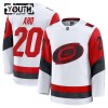 Carolina Hurricanes Hockeydrakt 2025-26 Fanatics Premium Sebastian Aho Hvit Borte - Barn