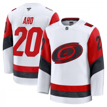 Carolina Hurricanes Hockeydrakt 2025-26 Fanatics Premium Sebastian Aho Hvit Borte - Herre