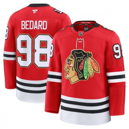 Chicago Blackhawks Hockeydrakt 2025-26 Fanatics Centennial Premium Connor Bedard Rød - Herre