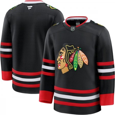 Chicago Blackhawks Hockeydrakt Custom 2025-26 Fanatics Premium Svart Tredje - Herre