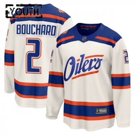 Edmonton Oilers Hockeydrakt 2025-26 Fanatics Premium Evan Bouchard Hvit Tredje - Barn