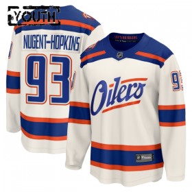 Edmonton Oilers Hockeydrakt 2025-26 Fanatics Premium Ryan Nugent-Hopkins Hvit Tredje - Barn