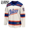 Edmonton Oilers Hockeydrakt 2025-26 Fanatics Premium Ryan Nugent-Hopkins Hvit Tredje - Barn