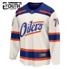 Edmonton Oilers Hockeydrakt 2025-26 Fanatics Premium Stuart Skinner Hvit Tredje - Barn