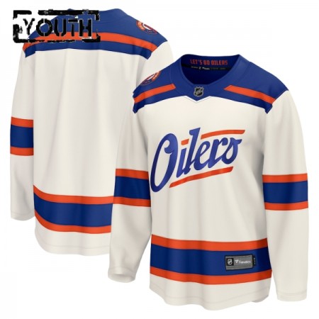 Edmonton Oilers Hockeydrakt Custom 2025-26 Fanatics Premium Hvit Tredje - Barn