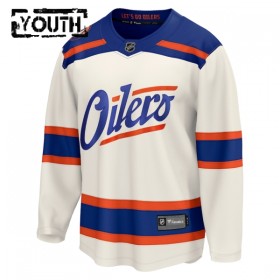 Edmonton Oilers Hockeydrakt Custom 2025-26 Fanatics Premium Hvit Tredje - Barn