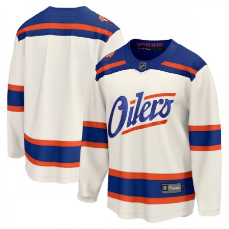 Edmonton Oilers Hockeydrakt Custom 2025-26 Fanatics Premium Hvit Tredje - Herre