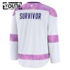 Hockeydrakt Custom Utah Hockey Club Fanatics Hockey Fights Cancer Practice Hvit - Barn