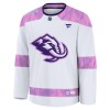 Hockeydrakt Custom Utah Hockey Club Fanatics Hockey Fights Cancer Practice Hvit - Herre