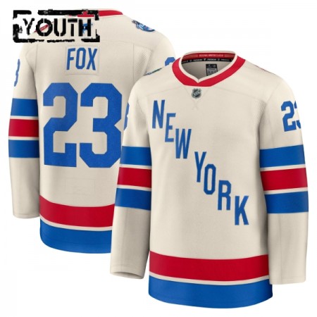 New York Rangers Hockeydrakt 2025-26 Fanatics Premium Adam Fox Hvit Winter Classic - Barn