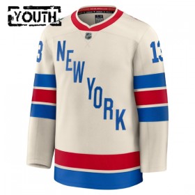 New York Rangers Hockeydrakt 2025-26 Fanatics Premium Alexis Lafreniere Hvit Winter Classic - Barn