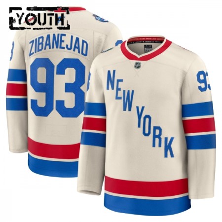 New York Rangers Hockeydrakt 2025-26 Fanatics Premium Mika Zibanejad Hvit Winter Classic - Barn