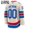 New York Rangers Hockeydrakt Custom 2025-26 Fanatics Premium Hvit Winter Classic - Barn