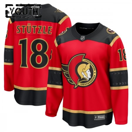 Ottawa Senators Hockeydrakt 2025-26 Fanatics Premium Tim Stutzle Rød Tredje - Barn