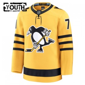 Pittsburgh Penguins Hockeydrakt 2025-26 Fanatics Premium Evgeni Malkin Gold Tredje - Barn