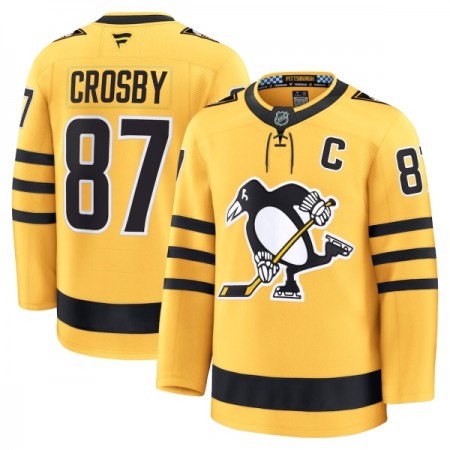 Pittsburgh Penguins Hockeydrakt 2025-26 Fanatics Premium Sidney Crosby Gold Tredje - Herre