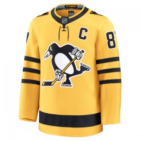 Pittsburgh Penguins Hockeydrakt 2025-26 Fanatics Premium Sidney Crosby Gold Tredje - Herre