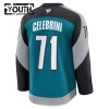 San Jose Sharks Hockeydrakt 2025-26 Fanatics Premium Macklin Celebrini Teal Tredje - Barn