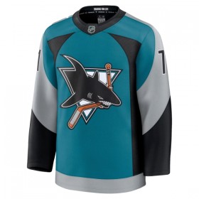 San Jose Sharks Hockeydrakt 2025-26 Fanatics Premium Macklin Celebrini Teal Tredje - Herre