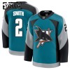 San Jose Sharks Hockeydrakt 2025-26 Fanatics Premium Will Smith Teal Tredje - Barn