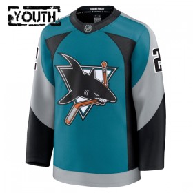 San Jose Sharks Hockeydrakt 2025-26 Fanatics Premium Will Smith Teal Tredje - Barn