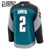 San Jose Sharks Hockeydrakt 2025-26 Fanatics Premium Will Smith Teal Tredje - Barn