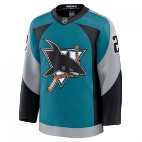 San Jose Sharks Hockeydrakt 2025-26 Fanatics Premium Will Smith Teal Tredje - Herre