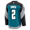 San Jose Sharks Hockeydrakt 2025-26 Fanatics Premium Will Smith Teal Tredje - Herre