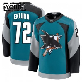 San Jose Sharks Hockeydrakt 2025-26 Fanatics Premium William Eklund Teal Tredje - Barn