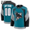 San Jose Sharks Hockeydrakt Custom 2025-26 Fanatics Premium Teal Tredje - Barn