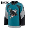 San Jose Sharks Hockeydrakt Custom 2025-26 Fanatics Premium Teal Tredje - Barn