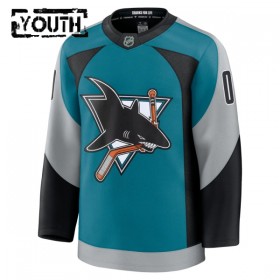 San Jose Sharks Hockeydrakt Custom 2025-26 Fanatics Premium Teal Tredje - Barn