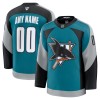 San Jose Sharks Hockeydrakt Custom 2025-26 Fanatics Premium Teal Tredje - Herre