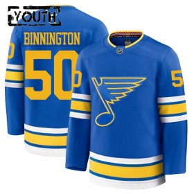 St. Louis Blues Hockeydrakt 2025-26 Fanatics Premium Binnington Blå Hjemme Jordan - Barn