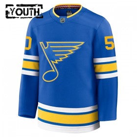 St. Louis Blues Hockeydrakt 2025-26 Fanatics Premium Binnington Blå Hjemme Jordan - Barn