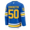 St. Louis Blues Hockeydrakt 2025-26 Fanatics Premium Binnington Blå Hjemme Jordan - Herre