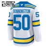 St. Louis Blues Hockeydrakt 2025-26 Fanatics Premium Binnington Hvit Borte Jordan - Barn